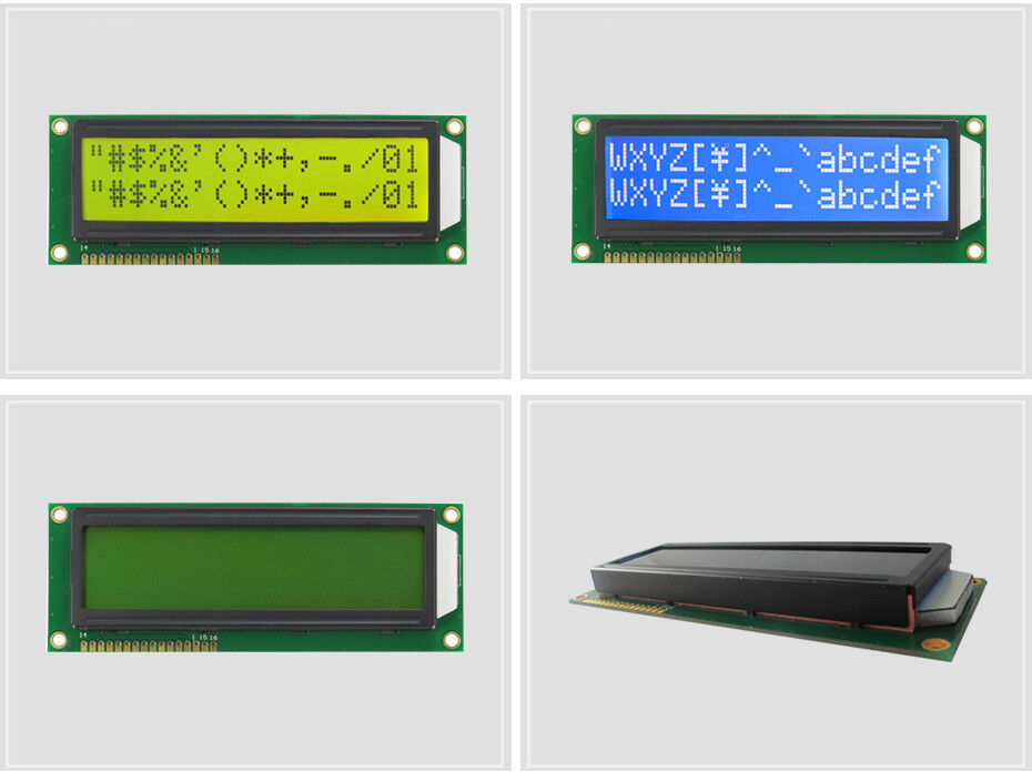 Pin Mounted Small Display Module LCD 16x2 Alphanumeric Display 16 PIN Flexible LCD Modules With Multi ...