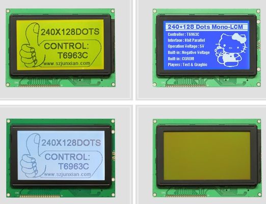 نمایشگر LCD گرافیکی آبی با وضوح بالا 5 ولت، 5.2 اینچ، نمایشگر با زاویه دید وسیع
