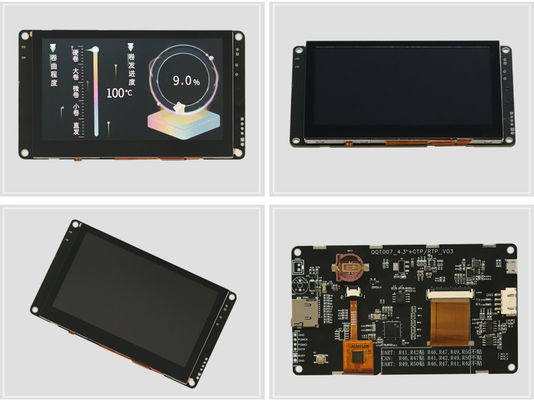 250cd/m2 Serial Port Display 480x272 Versatile Intuitive 4.3 TFT LCD Monitor