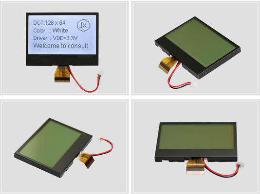 128×64 ماژول LCD ماتریس نقطه ای گرافیکی تک رنگ، نمایشگر LCD FSTN برای صنعت