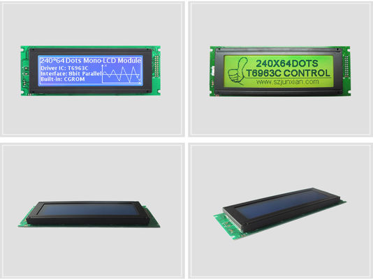 240×64 Dots Monochrome Graphic LCD Display 200cd/m2 Durable Construction Lcd Screen