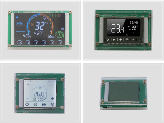 Custom Segment LCD Display with Incell capacitive touchscreen for industrial controls